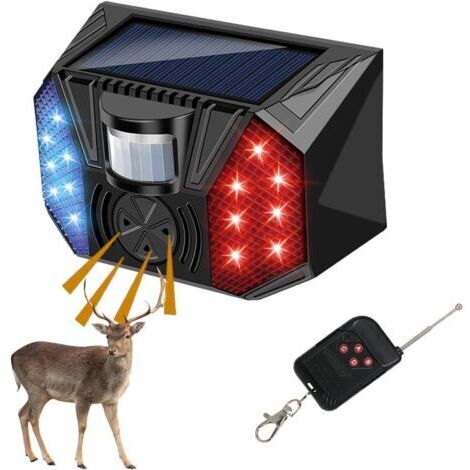 Gotrays – Alarme de mouvement solaire avec sirène 129dB – 4 modes d'alarme – Autonomie longue durée – Détecteur extérieur pour maison et ferme (1/5)