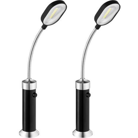 Lampes magnétiques pour barbecue - Lot de 2 lampes LED COB super lumineuses sur piles avec aimants sur la base. (1/5)