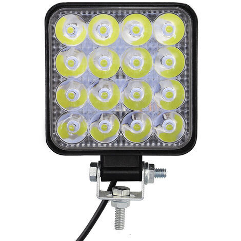Lampe de travail voiture 16LEDs 48W Barre lumineuse Flood Beam light Reverseing Light For Off Road SUV Truck (1/5)