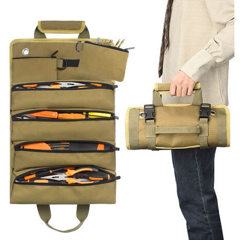 Gotrays – Sac à outils électricien 49,5 x 32 cm – Tissu Oxford durable – 2 poches amovibles – 4 poches grande capacité – 600 g (1/5)