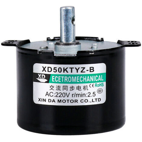 50KTYZ AC 220V 6W petit moteur électrique synchrone à aimant permanent à basse vitesse CW/CCW 2.5 tr/min (1/5)