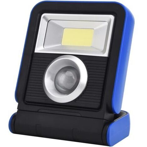 Lampe de travail LED à énergie solaire rechargeable par USB pour extérieur - Lanterne portable COB LED,Bleu (1/5)