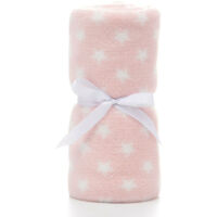 Couverture Bébé Naissance Polaire Plaid Bebe Douce pour Fille et Garçon comme cadeau de naissance 75 100CM, Rose