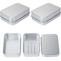 Paquet de 3 porte-savon en aluminium, porte-savon en aluminium avec plaque de vidange, porte-savon de voyage pour le stockage du savon à la maison et en voyage, étanche et résistant à l'h