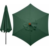 Housses de rechange pour parasol 3 mètres 6 bras Parasol de rechange pour auvent de jardin Housse de rechange pour parasol, auvent uniquement (vert)