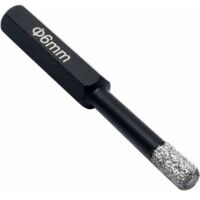 Scie cloche diamantée de 6 mm à la cire - Pour porcelaine, verre, céramique