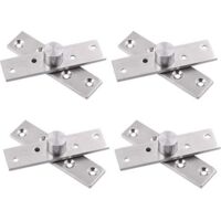 Charnières Pivot Porte à Rotation Cachée de 360 Degrés 4 PCS Pivot Hinge for Door Charnière de Porte Supérieure Inférieure en Bois à Charnière en Acier Inoxydable épaissies pour Armoire