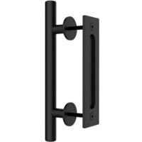Poignée de porte coulissante, poignée de porte de grange, poignée de porte noire, poignées de cuisine, poignée de porte coulissante, pour porte en bois, porte d'armoire