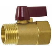 1/2 Zoll BSP Messing-Kugelhahn, Außengewinde auf Innengewinde, Absperrventil für Erdgas, Luft, Wasser, Kraftstoff (1 Stück)