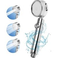Pommeau de douche, pommeau de douche avec filtre, pommeau de douche haute pression, trois modes de jet d'eau, augmentation de la pression, amovible et facile à nettoyer, couleur blanche porcelaine