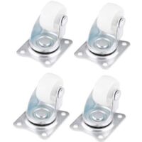 4pcs Roulettes Pivotantes Universelles, Roues Pivotantes 25 mm, Roulette Lourde Roues Silencieuses pour Chaises, Petits chariots, Valises