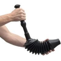 Piston de Toilette, Déboucheur Puissant Pour Déboucher les Canalisations, Outil D'aspiration Robuste et Flexible Pour Déboucher les Toilettes de Tous Types, 60 X 13 Cm, Dia 5 Cm, Noir