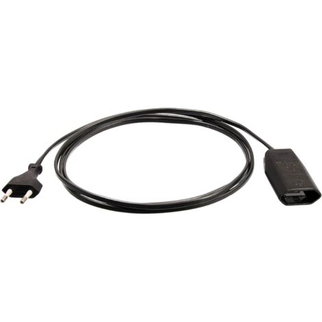 1 Rallonge électrique 3 m, Fiche plate européenne, Prise européenne 230 ...