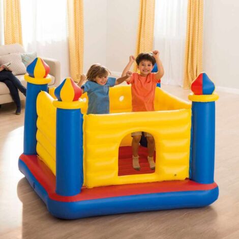 Intex – Château gonflable 175 x 175 x 135 cm – Charge max 54 kg – Pour 2 enfants – PVC résistant – Facile à installer et à ranger