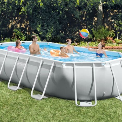 Intex - Prism Frame - Piscine avec pompe de filtration - 503x274x122 cm - Ovale - Piscine intérieure - Accessoires inclus (1/5)
