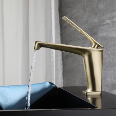 Robinet mitigeur cascade en laiton, design élégant (1/5)