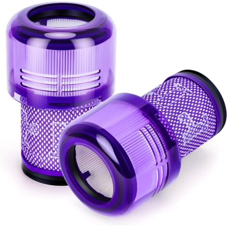 Lot de 2 filtres Hepa pour aspirateur sans fil Dyson v12 Detect Slim Absolute Extra Fluffy Total Clean Motorhead Complete