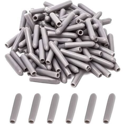BUNTHAUS Capuchons pour Lave-Vaisselle [100 Pièces], Couvercle De Panier De Lave-Vaisselle, Capuchon du Lave-Vaisselle pour Protéger Les Broches pour Panier à Vaisselle, Antirouille(Gris) (1/5)