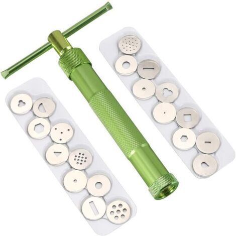 Extrudeuse en Pâte en Acier Inoxydable avec 20 Disques d'extrusion pour Gâteau Sucre Objets d'art (1/4)