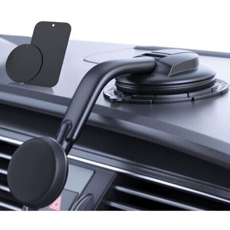 Support Téléphone Voiture [ Aimants Puissants] pour Tableau de Bord et Pare-Brise Porte Telephone Ventouse Convient à iPhone Android Automobile Berceau (1/4)