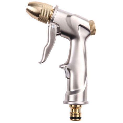 Pistolet d'arrosage métal Pistolet Arrosoir, bouton de contrôle de débit facile, Pulvérisateur de Jardin à haute pression professionnel, Puissant pour Lavage de Voiture, Arrosage de Jardin (1/4)