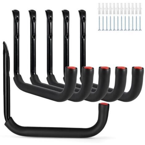 Crochets muraux garage lot de 6 pour suspendre échelles et objets