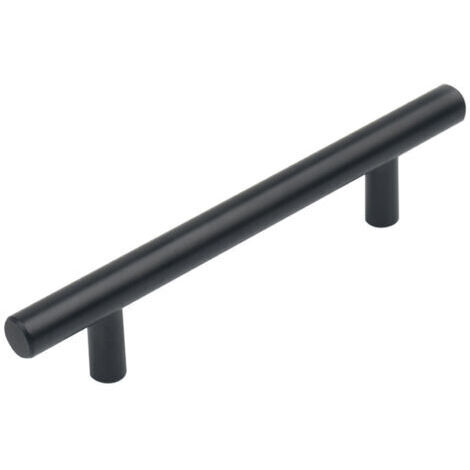 En Noir acier inoxydable Boutons De Porte Tirer La Poignée De Meubles avec Vis pour Tiroir Meuble Cuisine Cuisine Home Decorating, Trou à Trou Centre Distance 128mm (1/4)