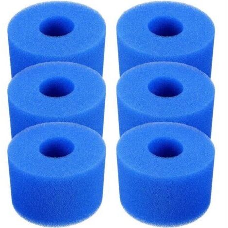 Eponge réutilisable pour filtre de piscine - Bleu, 10.87.3cm, 6pcs (1/5)