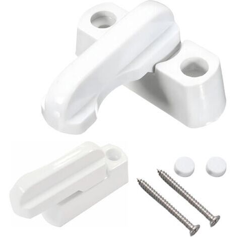 BUNTHAUS Poignée de Fenêtre, 4PCS Sash Jammer Serrure pour diverses Portes UPVC/PVC et Windows, Poignee Porte Bloque Fenetre pour Sécurité Enfant, Installation Facile pour Maison Portes Placards Fenêt (1/5)