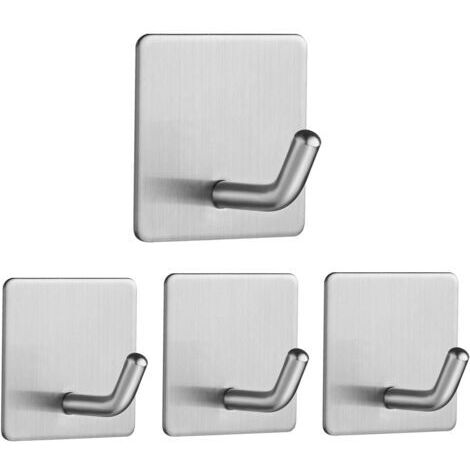 BUNTHAUS 4 crochets adhésifs pour accrocher aux murs, portes, placards, salles de bains, cuisines, chambres (1/5)