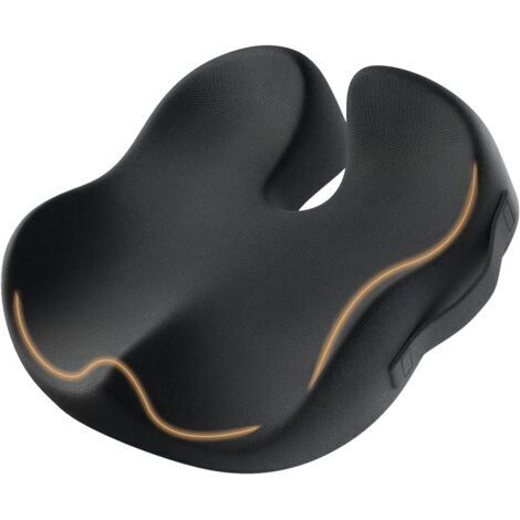 BUNTHAUS Coussin Chaise Bureau, Coussin Ergonomique Assise, pour Dispersion de la Pression Coccyx, Fesses, Coussin Siège pour Voiture, Fauteuil, Gaming, Auto, Housse Lavable (1/5)