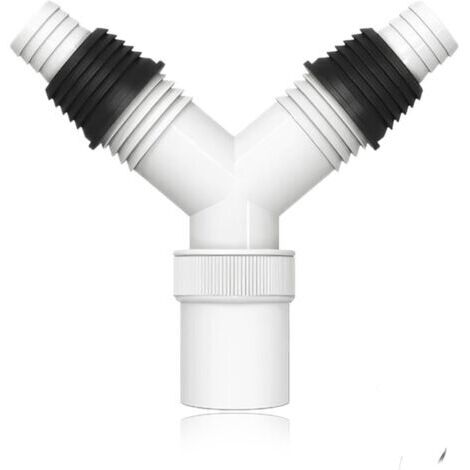 BUNTHAUS 1 PCS Double evacuation machine a laver, Adaptateur de vidange pour machine à laver, Adaptateur double pour tuyaux de 20 31mm, sortie de 36mm, (1/5)