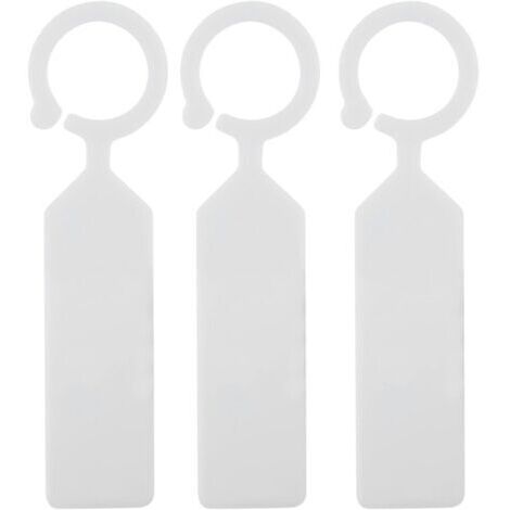 BUNTHAUS 100 Pcs (Blanc) Plastique Étiquettes de Plantes Suspendues 11x2.4cm Rectangle Fleur Plante Étiquette Pot Nom Piquet Étiquettes Marqueurs De Jardin pour Serre Jardin Cour (1/5)