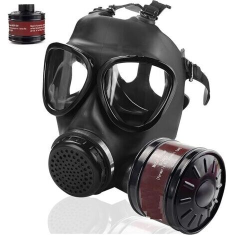 BUNTHAUS Masques à Gaz de Survie Nucléaire et Chimique, Masque à Gaz avec Filtre à Charbon Actif de 40 Mm, Masque Respiratoire Intégral pour Produits Chimiques, Gaz, Peinture, Vapeurs et Soudure (1/5)