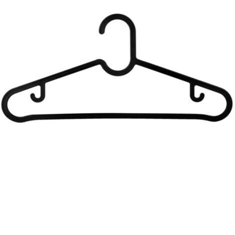 BUNTHAUS Cintres Noirs en Plastique Lot de 20 Cintres Antidérapants pour Vêtements Adultes, Stables pour Chemises et T Shirts, Pas Cher et de Haute Qualité (1/5)