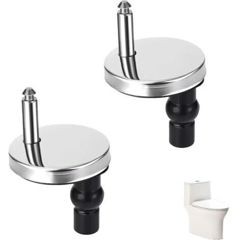 BUNTHAUS 2 PCS de Fixation Abattant WC Clipsable Charnière Rapide avec Vis Caoutchouc Antidérapant  Compatible Lunette Toilettes/Cuvette WC Chute Amortie + Dégagement Instantané