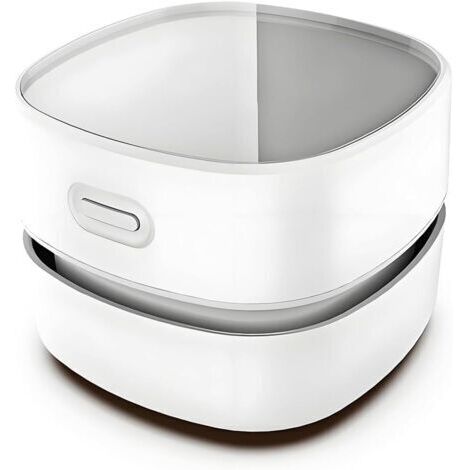 BUNTHAUS Blanc,Mini Aspirateur de Bureau Aspirateur de Table sans Fil Rechargeable USB avec Batterie 1400mAh, Aspiration Puissante pour Clavier, Poussière, Miettes, Copeaux de Papier et Poils d’Anima (1/5)