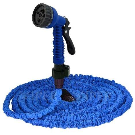 BUNTHAUS Expandable Flexible Garden Hose, 50FT Durable Water Hose with 8 Function Spray Nozzle and Triple Layer Latex Core, Leakproof Lightweight Water Pipe for Garden Watering Washing