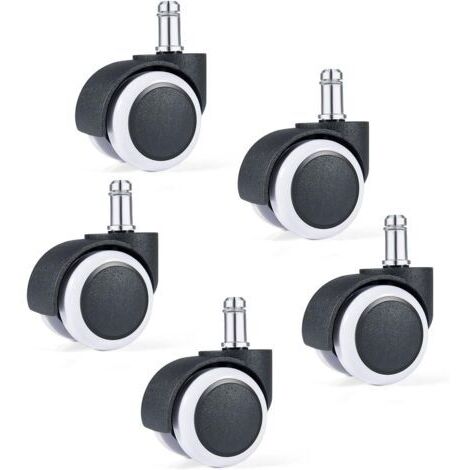 BUNTHAUS Chaise de Bureau roulettes, 5PCS Chaise de Bureau Caster pour Siège de Bureau (11/50 mm roulettes) (1/5)