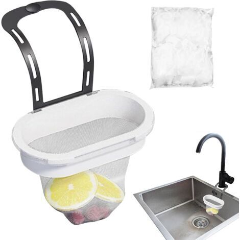 BUNTHAUS Attrape Nourriture pour Évier Filet Piège À Déchets Alimentaires D'évier,Évite Les Bouchons Filtre à Résidus avec 50 Sacs Maille pour Maison Restaurant Appartement Location Boulangerie (1/5)