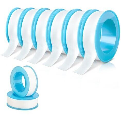 BUNTHAUS Lot de 6 Rouleaux de ruban D'étanchéité en Téflon,16mm x 20m Industriel PTFE Ruban de Plombier Pour Tuyaux Blanc