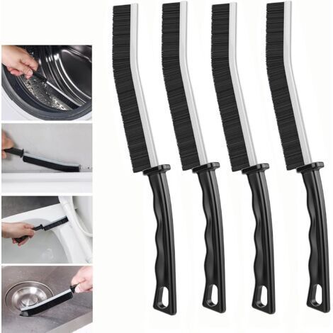 BUNTHAUS Brosse de Nettoyage des Interstices 4 Pièces Brosse Nettoyage Salle de Bainbrosse Joint Carrelag, Brosse de Nettoyage à Poils Durs pour Rainure Fenetre, Salle de Bain, Toilettes, Cuisine (1/5)