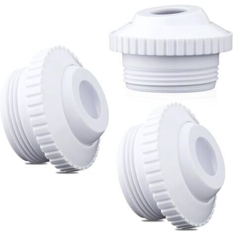 BUNTHAUS 3pcs Buses de Jet de Piscine, Pratique Jet d'Entrée de Globe Oculaire de Débit Blanc Pool Jet Nozzles Jet de Retour de Piscine pour Accessoires de Bec de Piscine (1/5)