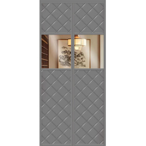 BUNTHAUS Gris, Rideau de porte magnétique à isolation thermique, coupe vent matelassé pour l'hiver, protection de porte à économie d'énergie avec fermeture magnétique mains libres, isolation coupe ven (1/5)