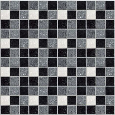 BUNTHAUS Papier Peint Mosaïque Papier Peint À Carreaux Salle De Bain Cuisine Toilettes Autocollants Muraux AutoAdhésifs Imperméables Résistants Lhuile 24pcs 10 x10Cm (1/5)