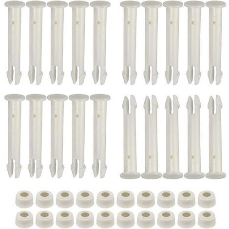 BUNTHAUS Lot de 20 goupilles de Joint de Piscine en Plastique et Joints en Caoutchouc pour piscines Hors Sol Intex de 33 à 61 cm Cadre métallique Rond et rectangulaire (1/5)