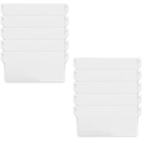 BUNTHAUS Kit de réparation de lest pour store vertical, 10 pièces, fond blanc, lamelles de 12,7 cm pour décoration de la maison (1/5)