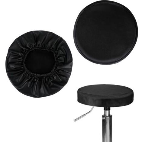 BUNTHAUS (34 cm de diamètre) Ensemble de 2 housses de tabouret de bar rondes en similicuir imperméables pour bar, cuisine, restaurant