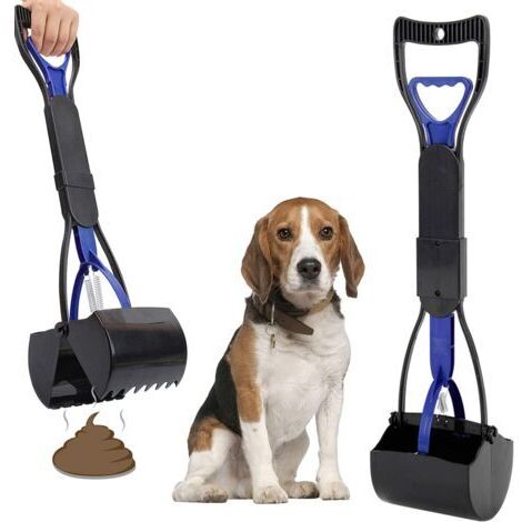 BUNTHAUS Pelle à déjections pour Animal Domestique, ramasse crotte, 45 cm Pouce Long Manche Solide Pince dentelée Nettoyage Pickup déjections Canines Clip pour extérieur/intérieur pour Chien et Chat (1/5)