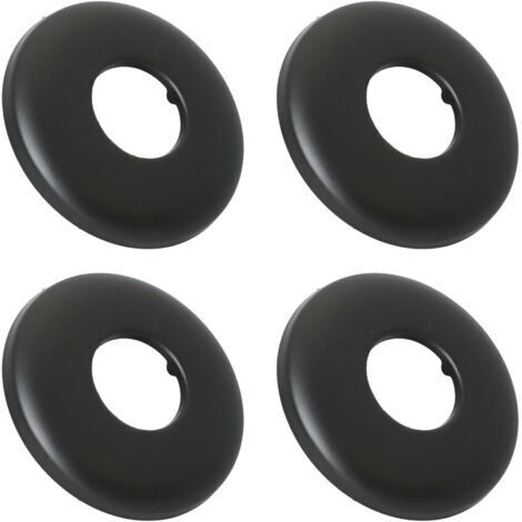 BUNTHAUS 4pcs ( Noir) Rosace Mitigeur Douche Acier Inoxydable Ø 21mm x Ø 63 mm x hauteur 7 mm , Rosace Robinet, Garniture Pour Robinet De Douche Muraux